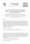 Research paper thumbnail of Investor protection and the information content of annual earnings announcements: International evidence