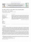 Research paper thumbnail of The effect of SOX on small auditor exits and audit quality