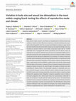 Research paper thumbnail of Variation in body size and sexual size dimorphism in the most widely ranging lizard: testing the effects of reproductive mode and climate