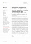 Research paper thumbnail of Development of male-larger sexual size dimorphism in a lizard: IGF1 peak long after sexual maturity overlaps with pronounced growth in males