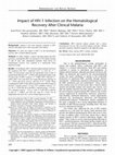 Research paper thumbnail of Impact of HIV-1 Infection on the Hematological Recovery After Clinical Malaria