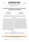 Research paper thumbnail of Atributos de calidad web para repositorios de datos de investigación en universidades