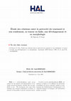 Research paper thumbnail of Étude Des Relations Entre La Précocité Du Tournesol et Son Rendement, Sa Teneur en Huile, Son Développement et Sa Morphologie