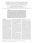 Research paper thumbnail of Hydrologic evolution of the Edwards Aquifer recharge zone (Balcones fault zone) as recorded in the DNA of eyeless Cicurina cave spiders, south-central Texas