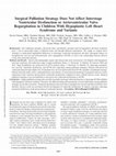 Research paper thumbnail of Surgical Palliation Strategy Does Not Affect Interstage Ventricular Dysfunction or Atrioventricular Valve Regurgitation in Children With Hypoplastic Left Heart Syndrome and Variants