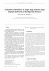 Research paper thumbnail of Evaluation of bone loss at single-stage and two-stage implant abutments of fixed partial dentures