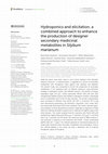 Research paper thumbnail of Hydroponics and elicitation, a combined approach to enhance the production of designer secondary medicinal metabolites in Silybum marianum