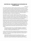 Research paper thumbnail of GESTIÓN DEL CONOCIMIENTO EN ESCENARIOS DE COMPLEJIDAD