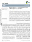 Research paper thumbnail of Osmotic pressure in polyelectrolyte solutions: cell-model and bulk simulations