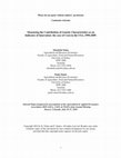 Research paper thumbnail of Measuring the Contribution of Genetic Characteristics as an Indicator of Innovation: The Case of Corn in the USA, 1990-2009