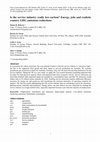 Research paper thumbnail of Is the service industry really low-carbon? Energy, jobs and realistic country GHG emissions reductions