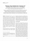 Research paper thumbnail of Pulmonary Tumor Embolism Due to Squamous Cell Carcinoma of the Uterine Cervix: A Case Report