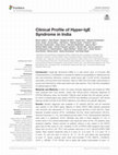 Research paper thumbnail of Clinical Profile of Hyper-IgE Syndrome in India