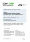 Research paper thumbnail of Leben in Nordrhein-Westfalen Subjektive Einschhtzungen Als Teil Der Wohlfahrtsmessung (Westphalia Subjective Evaluations As Part of Alternative Welfare Measurement)