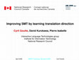 Research paper thumbnail of Improving SMT by learning translation direction