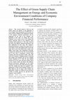 Research paper thumbnail of The Effect of Green Supply Chain Management on Energy and Economic Environment Conditions of Company Financial Performance