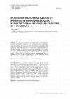 Research paper thumbnail of Pengaruh Harga Dan Kegiatan Promosi Terhadap Kepuasan Konsumen Pada Pt. Cahaya Electric DI Tangerang