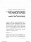 Research paper thumbnail of Os efeitos multiplicadores ao nível do produto e do rendimento medidos através da matriz de contabilidade social e da análise input-output o caso dos agentes económicos de 6 pequenas e médias cidades portuguesas