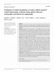 Research paper thumbnail of Evaluation of retinal morphology of canine sudden acquired retinal degeneration syndrome using optical coherence tomography and fluorescein angiography