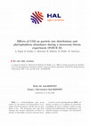 Research paper thumbnail of Effects of CO<sub>2</sub> on particle size distribution and phytoplankton abundance during a mesocosm bloom experiment (PeECE II)