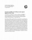 Research paper thumbnail of Seasonal variability of CO2 fluxes in the tropical lagoons of Ivory Coast