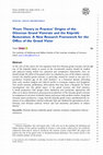 Research paper thumbnail of 'From Theory to Practice' Origins of the Ottoman Grand Vizierate (abstract)