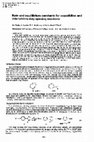 Research paper thumbnail of Rate and equilibrium constants for oxazolidine and thiazolidine ring-opening reactions