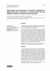 Research paper thumbnail of Initial growth and production of secondary metabolites in Basella alba leaves cultivated in a sandy textured soil with addition of organic and organo-mineral substrate