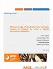 Research paper thumbnail of Minimum wage effects . Evidence for domestic workers in Uruguay by using a density discontinuity approach Working paper