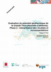 Research paper thumbnail of Evaluation du potentiel géothermique de la Grande Terre (Nouvelle-Calédonie). Phase 2 : interprétation des résultats et recommandations