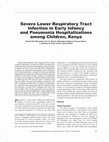 Research paper thumbnail of Pneumonia Hospitalizations among Children, Kenya