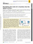 Research paper thumbnail of Elucidating the Limit of Li Insertion into the Spinel Li4Ti5O12