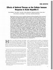 Research paper thumbnail of Effects of antiviral therapy on the cellular immune response in acute hepatitis C