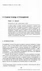 Research paper thumbnail of A classical analogy of entanglement