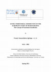 Research paper thumbnail of EXTRA-TERRITORIAL JURISDICTION OF THE EUROPEAN COURT OF HUMAN RIGHTS: The Concept of Functional Jurisdiction