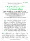 Research paper thumbnail of An Effective Security Scheme for Attacks on Sample Value Messages in IEC 61850 Automated Substations