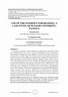 Research paper thumbnail of Use of the Internet for Reading: A Case Study of Punjabi University, Patiala