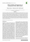 Research paper thumbnail of Effects of salinity and Temperature on germination of three millet varieties