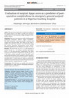 Research paper thumbnail of Evaluation of surgical Apgar score as a predictor of postoperative complications in emergency general surgical patients in a Nigerian teaching hospital