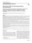 Research paper thumbnail of Risk and course of COVID-19 in immunosuppressed patients with myasthenia gravis