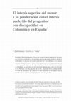 Research paper thumbnail of El interés superior del menor y su ponderación con el interés preferido del progenitor con discapacidad en Colombia y en España