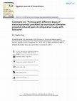 Research paper thumbnail of Comment on: “Priming with different doses of metoclopramide preceded by tourniquet alleviates propofol induced pain: A comparative study with lidocaine”