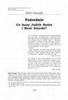 Research paper thumbnail of Pośrednie. Co łączy Judith Butler i René Girarda