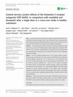 Research paper thumbnail of Central nervous system effects of the histamine‐3 receptor antagonist CEP‐26401, in comparison with modafinil and donepezil, after a single dose in a cross‐over study in healthy volunteers