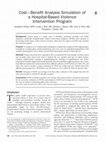 Research paper thumbnail of Cost−Benefit Analysis Simulation of a Hospital-Based Violence Intervention Program