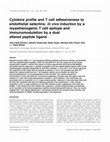 Research paper thumbnail of Cytokine profile and T cell adhesiveness to endothelial selectins: in vivo induction by a myasthenogenic T cell epitope and immunomodulation by a dual altered peptide ligand