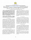 Research paper thumbnail of Processing: A Venture in Android Application Development