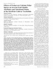 Research paper thumbnail of Effects of Preharvest Calcium Foliar Sprays on Several Fruit Quality Attributes and Nutritional Status of the Kiwifruit Cultivar Tsechelidis