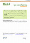 Research paper thumbnail of Measuring sexual behaviours and attitudes in hard-to-reach groups. A comparison of a non-probability web survey with a national probability sample survey