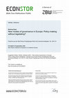 Research paper thumbnail of New Modes of Governance in Europe: Policy-Making without Legislating?